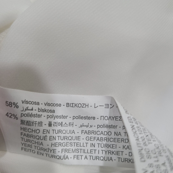 NWT Zara Elegant White Women's Blouse Size L cropped - Picture 7 of 12